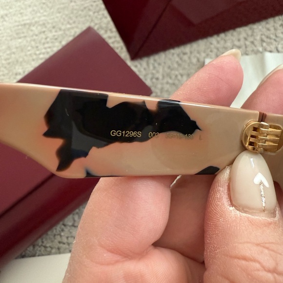 Gucci Women's Sunglasses in Tan with Black Accents - Picture 3 of 8